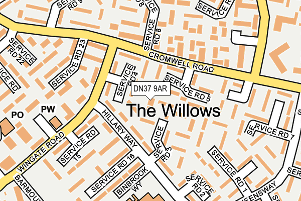 DN37 9AR map - OS OpenMap – Local (Ordnance Survey)