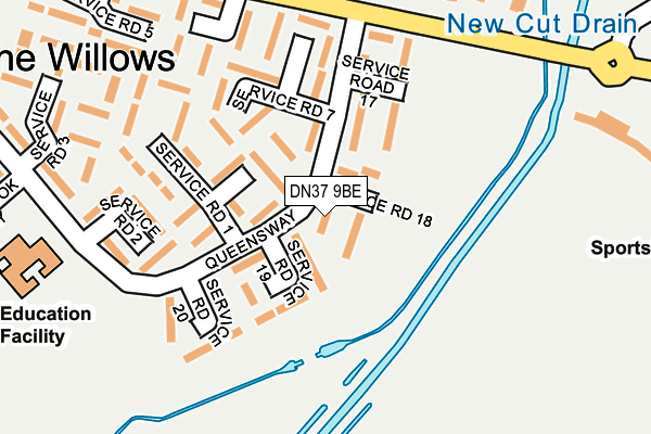 DN37 9BE map - OS OpenMap – Local (Ordnance Survey)