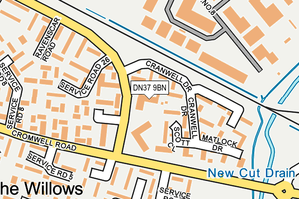 DN37 9BN map - OS OpenMap – Local (Ordnance Survey)