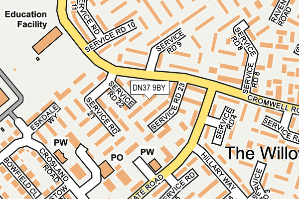 DN37 9BY map - OS OpenMap – Local (Ordnance Survey)
