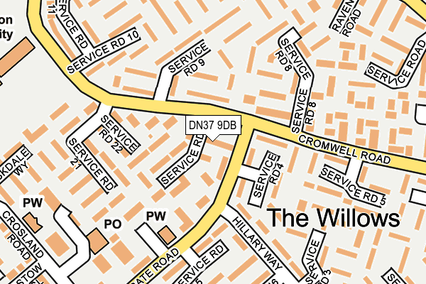 DN37 9DB map - OS OpenMap – Local (Ordnance Survey)
