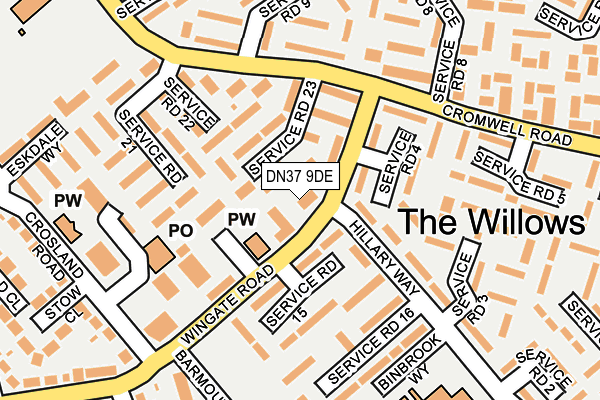 DN37 9DE map - OS OpenMap – Local (Ordnance Survey)