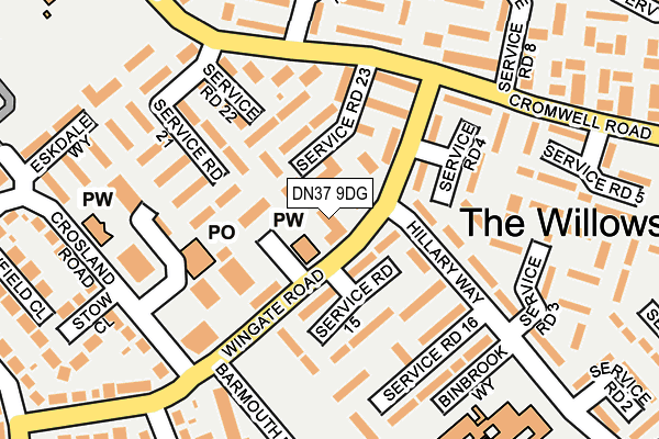DN37 9DG map - OS OpenMap – Local (Ordnance Survey)