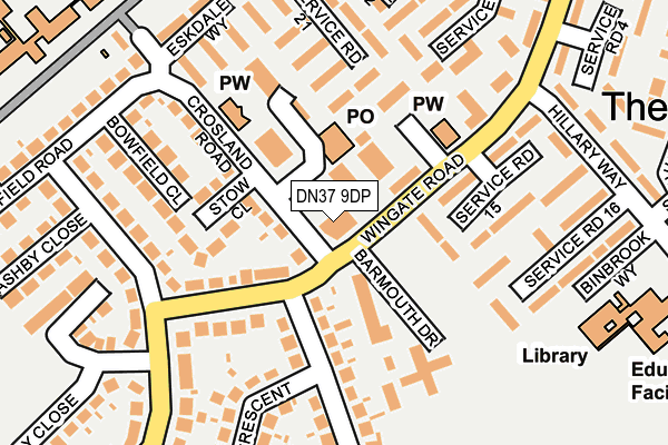 DN37 9DP map - OS OpenMap – Local (Ordnance Survey)