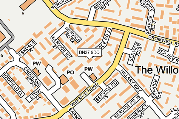 DN37 9DQ map - OS OpenMap – Local (Ordnance Survey)