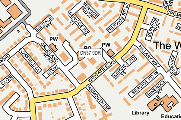 DN37 9DR map - OS OpenMap – Local (Ordnance Survey)