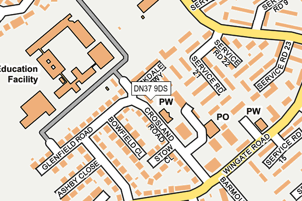 DN37 9DS map - OS OpenMap – Local (Ordnance Survey)