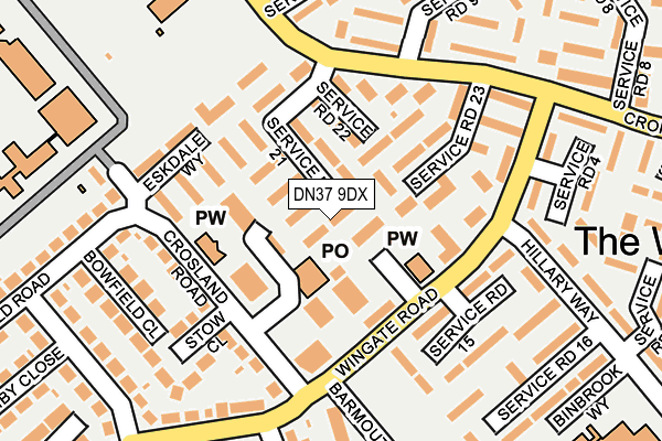 DN37 9DX map - OS OpenMap – Local (Ordnance Survey)