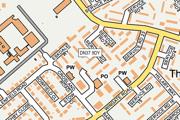 DN37 9DY map - OS OpenMap – Local (Ordnance Survey)