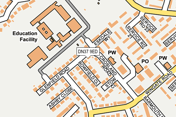 DN37 9ED map - OS OpenMap – Local (Ordnance Survey)