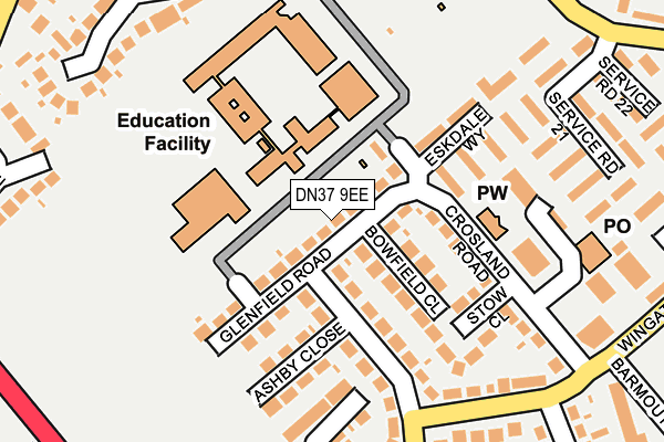 DN37 9EE map - OS OpenMap – Local (Ordnance Survey)