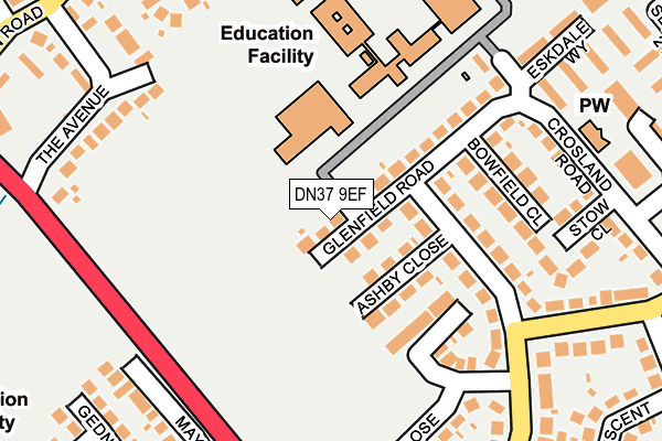 DN37 9EF map - OS OpenMap – Local (Ordnance Survey)