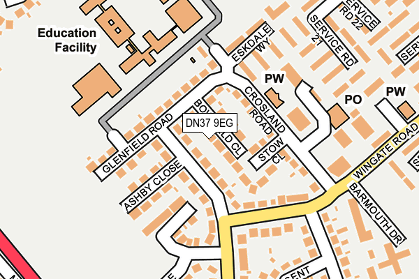 DN37 9EG map - OS OpenMap – Local (Ordnance Survey)