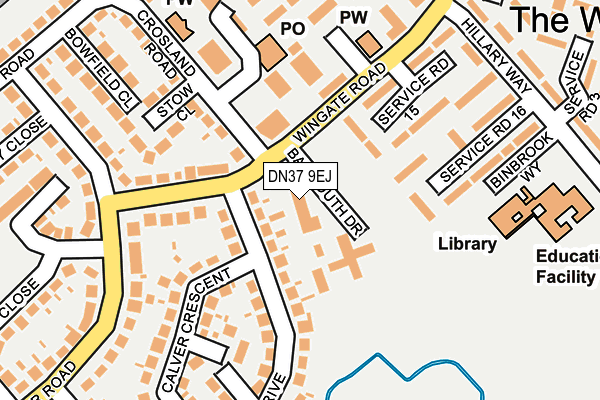 DN37 9EJ map - OS OpenMap – Local (Ordnance Survey)