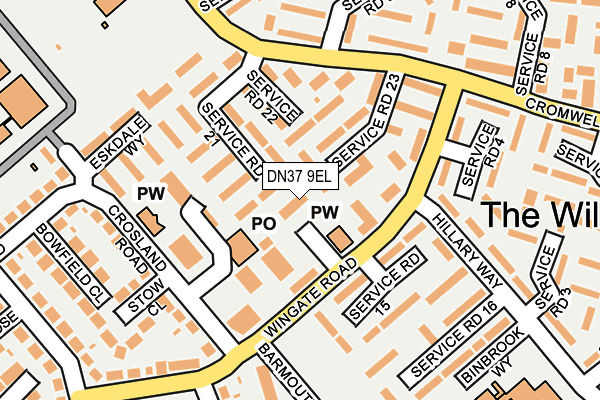 DN37 9EL map - OS OpenMap – Local (Ordnance Survey)