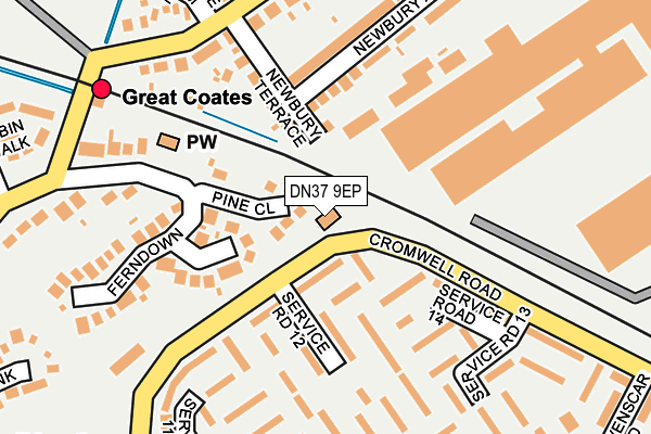 DN37 9EP map - OS OpenMap – Local (Ordnance Survey)