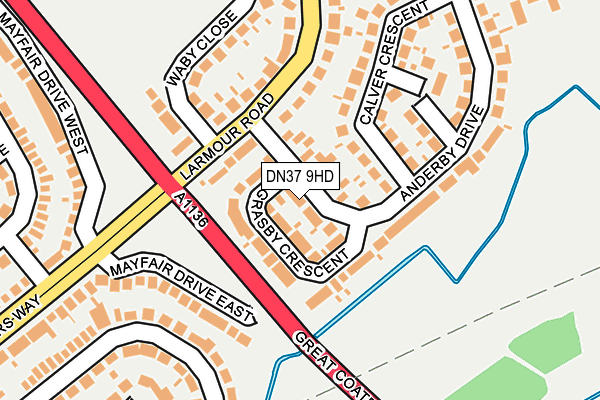DN37 9HD map - OS OpenMap – Local (Ordnance Survey)