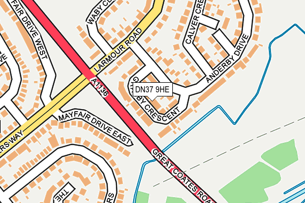 DN37 9HE map - OS OpenMap – Local (Ordnance Survey)
