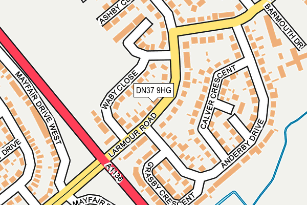 DN37 9HG map - OS OpenMap – Local (Ordnance Survey)