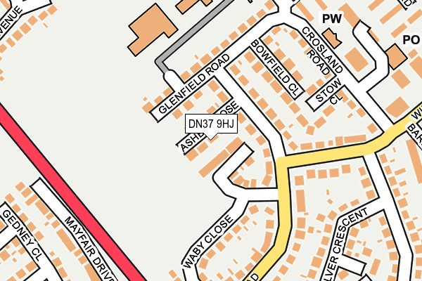DN37 9HJ map - OS OpenMap – Local (Ordnance Survey)