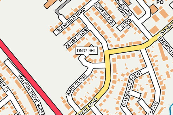 DN37 9HL map - OS OpenMap – Local (Ordnance Survey)