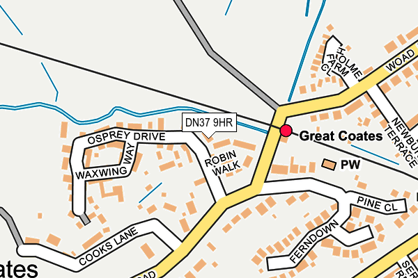 DN37 9HR map - OS OpenMap – Local (Ordnance Survey)