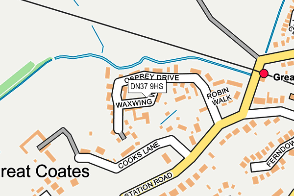 DN37 9HS map - OS OpenMap – Local (Ordnance Survey)