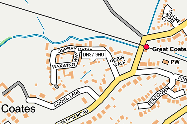 DN37 9HU map - OS OpenMap – Local (Ordnance Survey)
