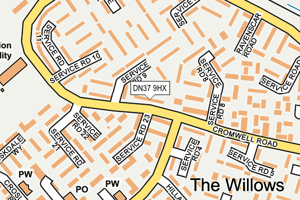 DN37 9HX map - OS OpenMap – Local (Ordnance Survey)