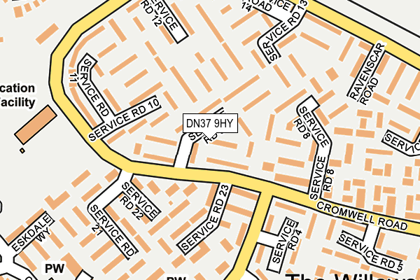 DN37 9HY map - OS OpenMap – Local (Ordnance Survey)