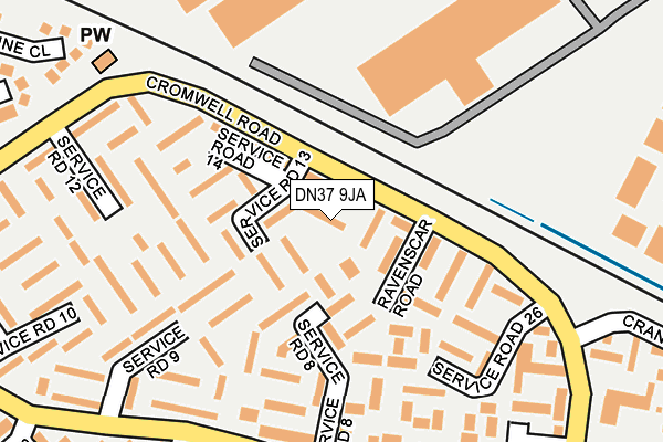 DN37 9JA map - OS OpenMap – Local (Ordnance Survey)