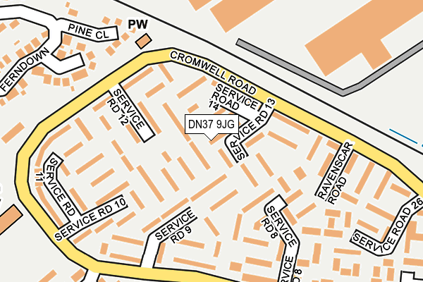 DN37 9JG map - OS OpenMap – Local (Ordnance Survey)