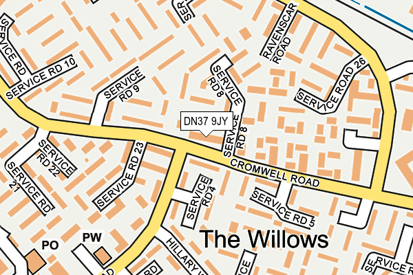DN37 9JY map - OS OpenMap – Local (Ordnance Survey)