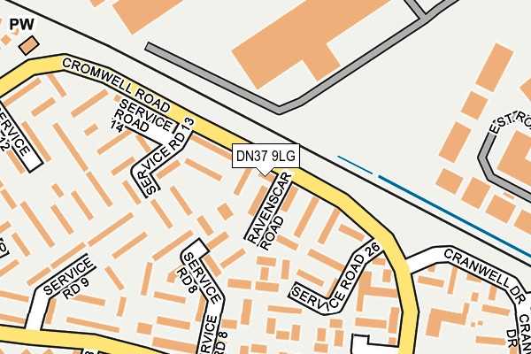 DN37 9LG map - OS OpenMap – Local (Ordnance Survey)