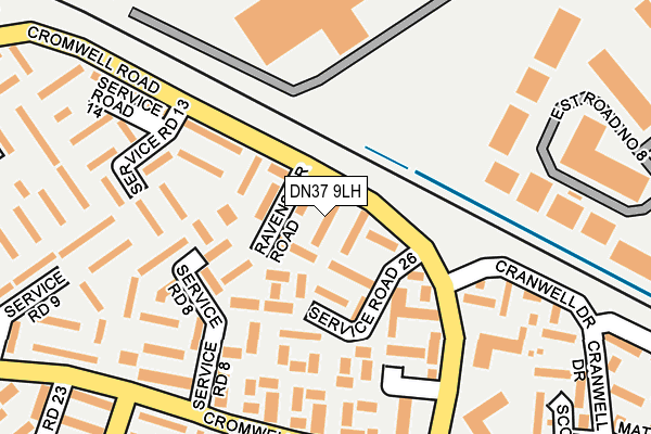DN37 9LH map - OS OpenMap – Local (Ordnance Survey)