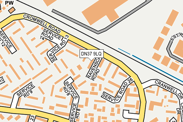 DN37 9LQ map - OS OpenMap – Local (Ordnance Survey)