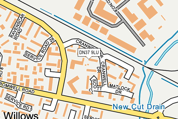 DN37 9LU map - OS OpenMap – Local (Ordnance Survey)