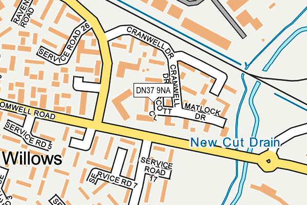 DN37 9NA map - OS OpenMap – Local (Ordnance Survey)