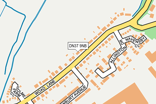DN37 9NB map - OS OpenMap – Local (Ordnance Survey)