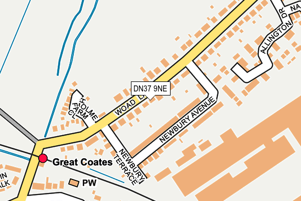 DN37 9NE map - OS OpenMap – Local (Ordnance Survey)