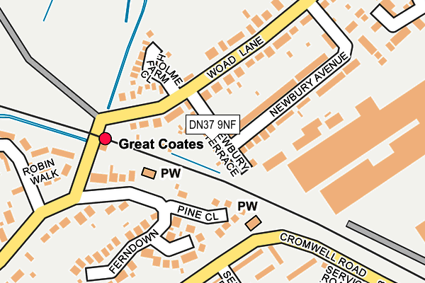 DN37 9NF map - OS OpenMap – Local (Ordnance Survey)