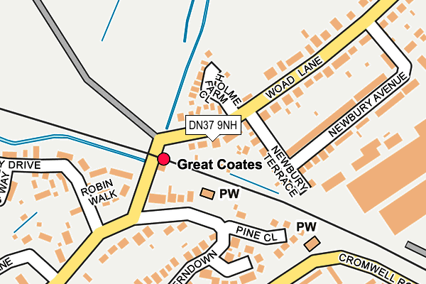 DN37 9NH map - OS OpenMap – Local (Ordnance Survey)
