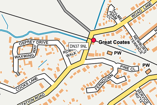 DN37 9NL map - OS OpenMap – Local (Ordnance Survey)