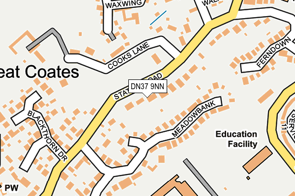 DN37 9NN map - OS OpenMap – Local (Ordnance Survey)