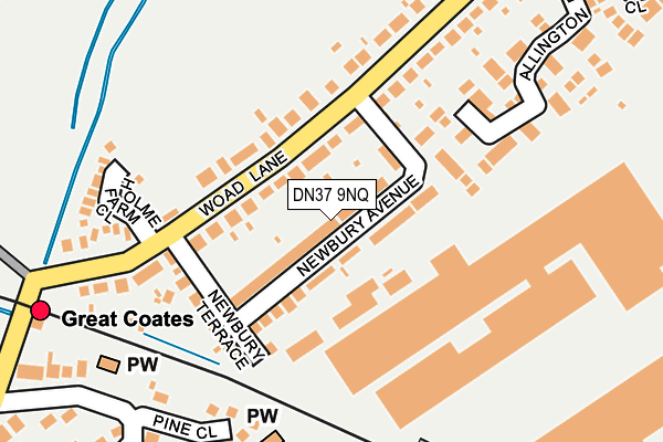 DN37 9NQ map - OS OpenMap – Local (Ordnance Survey)