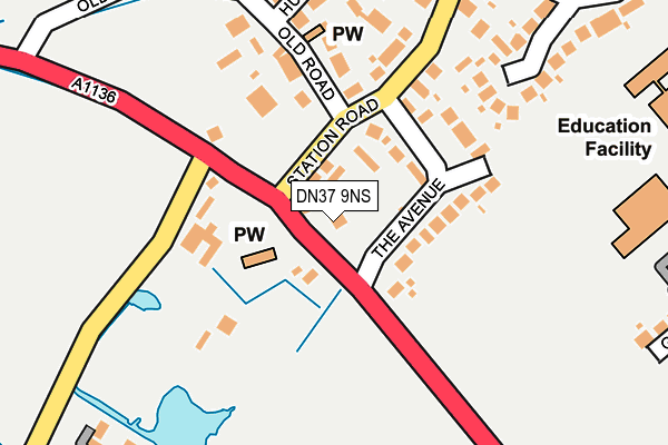 DN37 9NS map - OS OpenMap – Local (Ordnance Survey)
