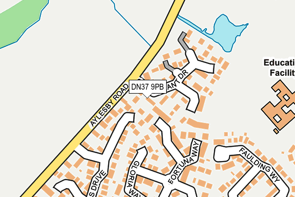 DN37 9PB map - OS OpenMap – Local (Ordnance Survey)