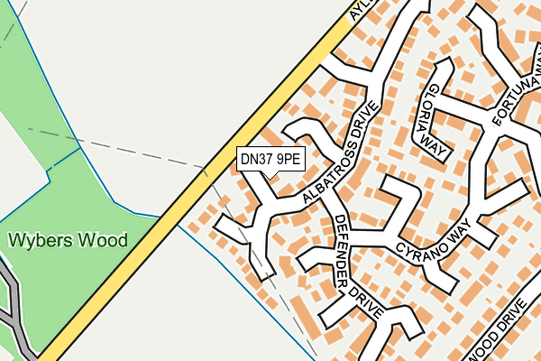DN37 9PE map - OS OpenMap – Local (Ordnance Survey)