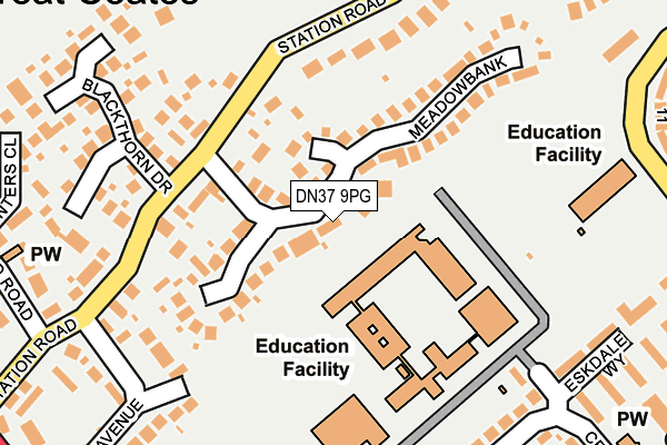 DN37 9PG map - OS OpenMap – Local (Ordnance Survey)