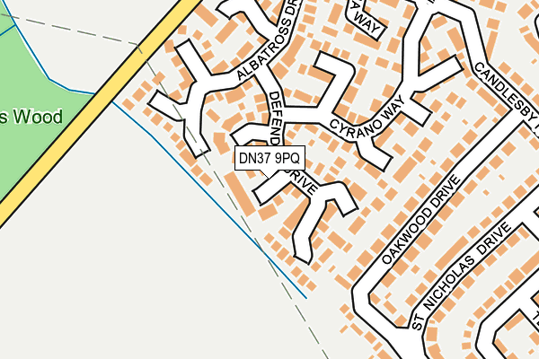 DN37 9PQ map - OS OpenMap – Local (Ordnance Survey)